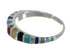 Southwest Multicolor Inlay Silver Ring Size 5-1/2 QX77912
